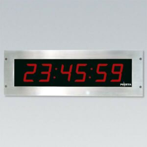 PEWETA 81.490.550 LED-Digital-Einbau-Uhr für innen, Nebenuhr, DCFport24, Impulstelegramm