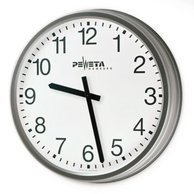 PEWETA 91.730.411 Außenuhr Netzwerk Uhr, NTP Synchronisation und PoE Spannungsversorgung, Ø 446 mm, arabische Zahlen