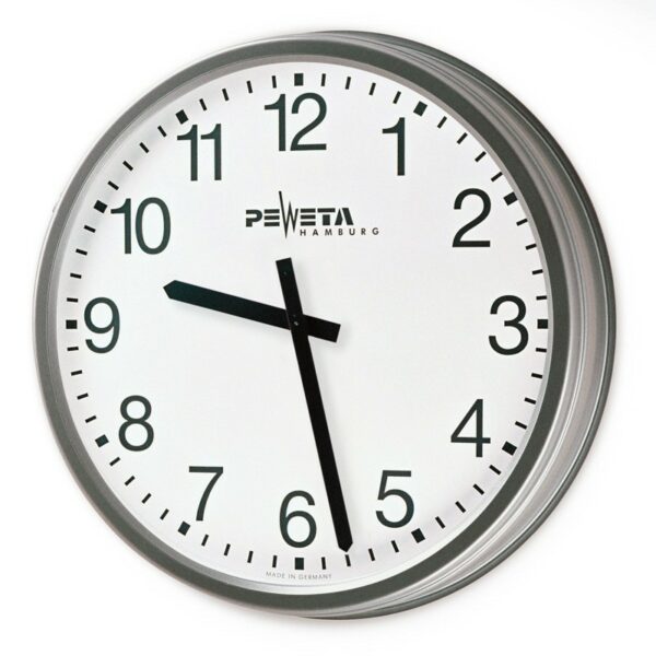PEWETA 91.730.511 Außenuhr Netzwerk Uhr, NTP Synchronisation und PoE Spannungsversorgung, Ø 546 mm, arabische Zahlen