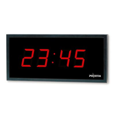 PEWETA 52.510.551 LED-Digitaluhr als Funkuhr DCF77, 4-stellig, Stunde/Minute, Ziffernhöhe 57 mm, Ziffernfarbe Rot
