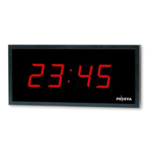 PEWETA 85.510.951 LED-Digitaluhr als Nebenuhr AirPort24, 4-stellig, Stunde/Minute, Ziffernhöhe 100 mm, Ziffernfarbe Rot