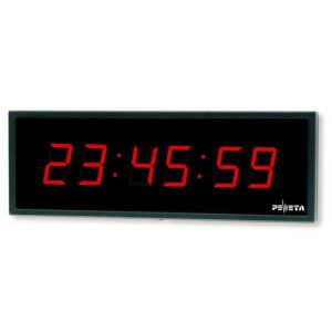 PEWETA 42.511.551 LED-Digitaluhr als Quarzuhr, 6-stellig, Stunde/Minute/Sekunde, Ziffernhöhe 57 mm, Ziffernfarbe Rot