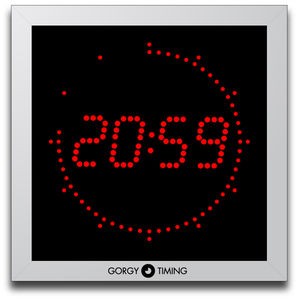 Gorgy Timing LEDI® REVERSO 5.60 doppelseitige Innenuhr Netzwerkuhr NTP-Synchronisierung