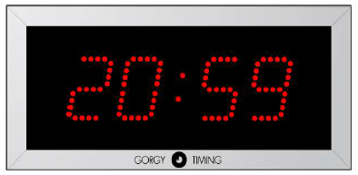 Gorgy Timing LEDI® REVERSO 7 doppelseitige Innenuhr Netzwerkuhr NTP