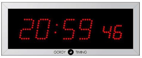 Gorgy Timing LEDI® 7.S einseitige Innenuhr DCF77-Synchronisierung