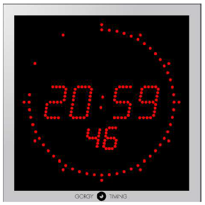 Gorgy Timing LEDI® 7.60.S einseitige Innenuhr DCF77-Synchronisierung