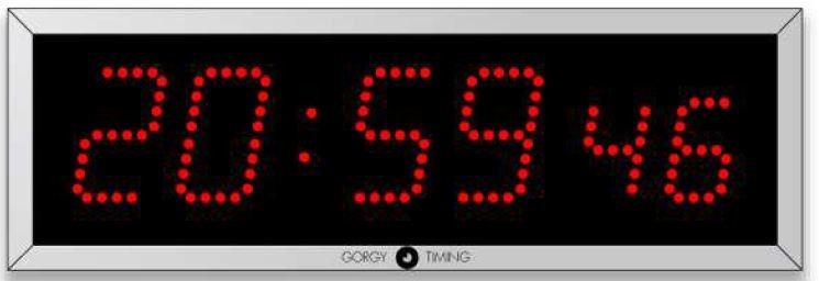 Gorgy Timing LEDI® 10.S einseitige Innenuhr DCF77-Synchronisierung