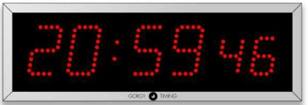 Gorgy Timing LEDI® REVERSO 10.S doppelseitige Innenuhr DCF77-Synchronisierung