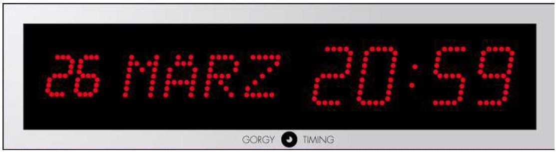 Gorgy Timing LEDICA® 7.M einseitige Kalenderuhr Netzwerkuhr NTP