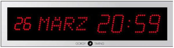Gorgy Timing LEDICA® REVERSO 7.M doppelseitige Kalenderuhr Netzwerkuhr NTP