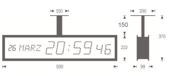 Gorgy Timing LEDICA® REVERSO 10.M.S doppelseitige Kalenderuhr DCF77-Synchronisierung