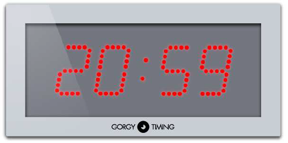 Gorgy Timing LEDI® REVERSO 7 doppelseitige Außenuhr Netzwerkuhr NTP