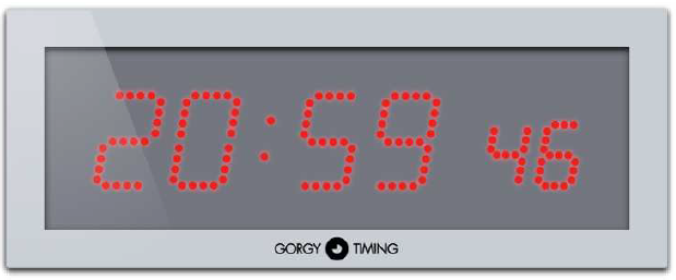 Gorgy Timing LEDI® REVERSO 7.S doppelseitige Außenuhr DCF77-Synchronisierung