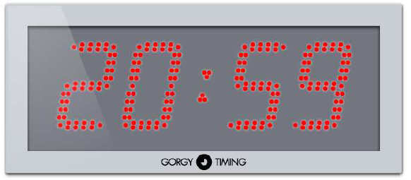 Gorgy Timing LEDI® REVERSO 12 doppelseitige Außenuhr Netzwerkuhr NTP