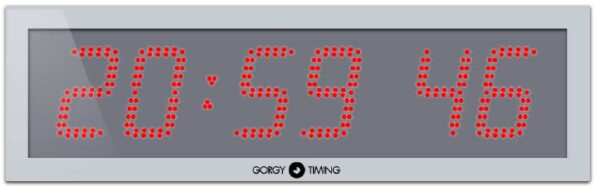 Gorgy Timing LEDI® REVERSO 12.S doppelseitige Außenuhr Netzwerkuhr NTP